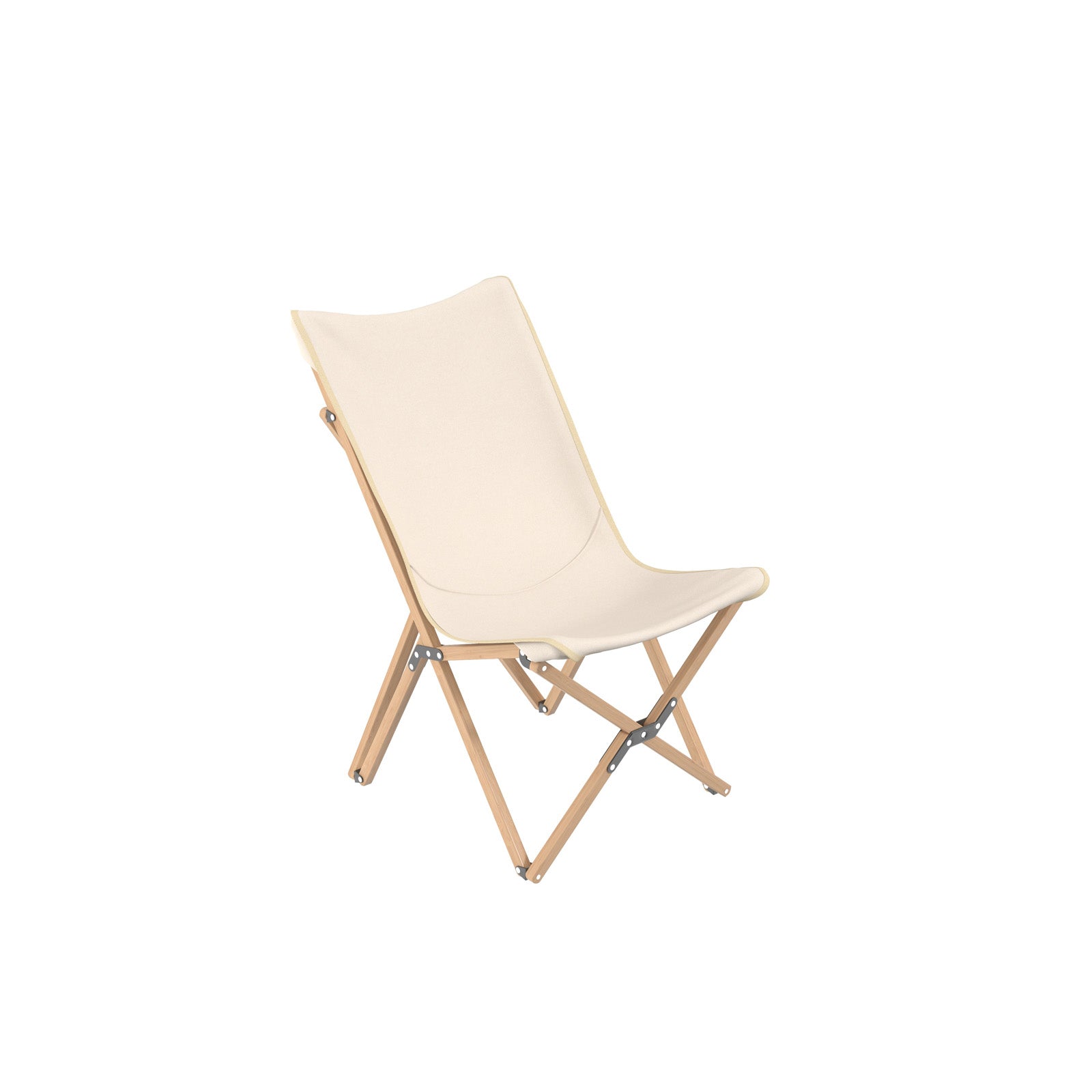 Set of 2 Bamboo Dorm Chair with Storage Pocket for Camping and Fishing - Energize Trek