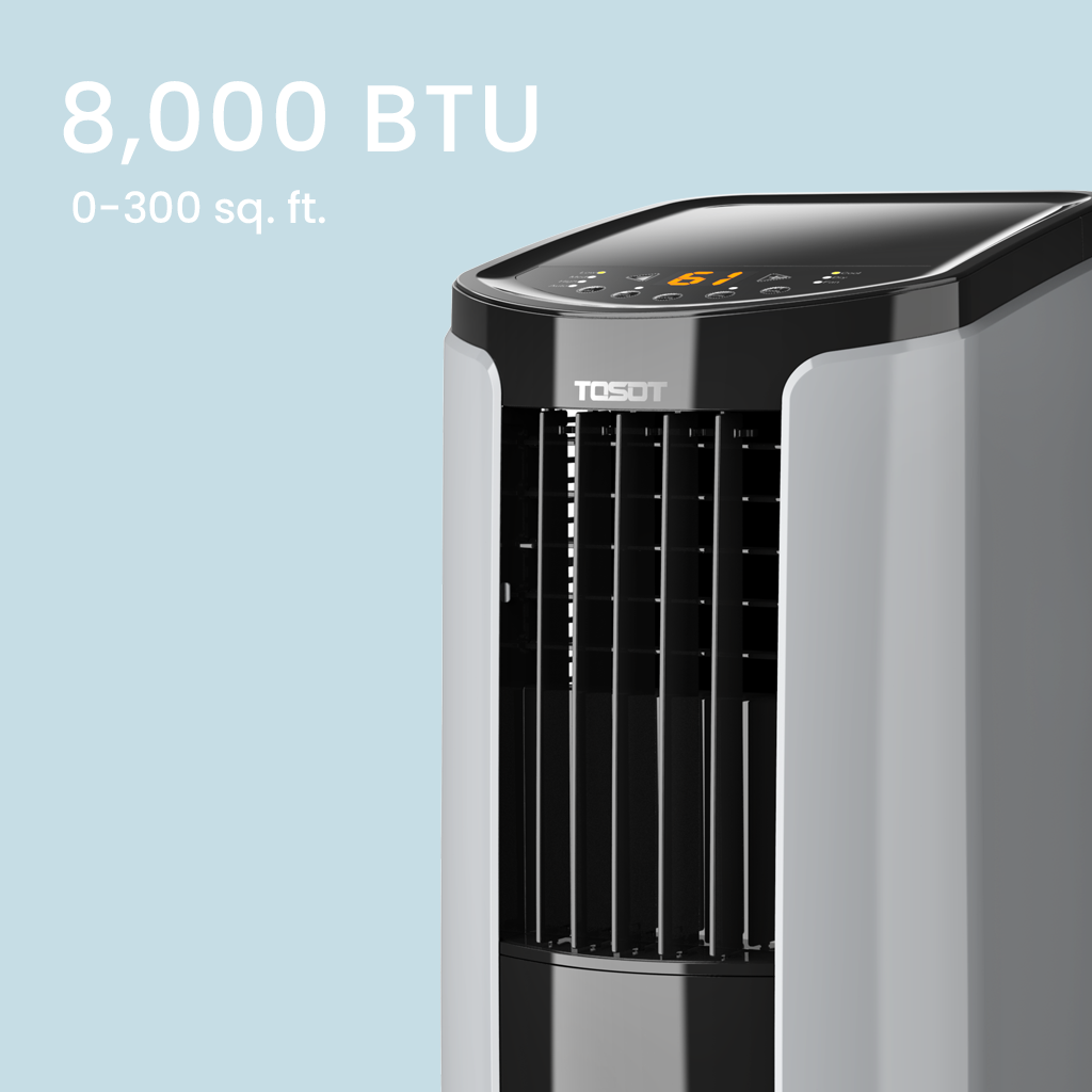 Shiny 8,000 BTU Portable Air Conditioner - Energize Trek