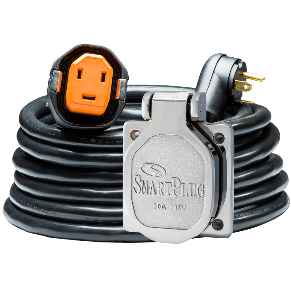SmartPlug RV Kit 30 AMP Dual Configuration Cordset Stainless Steel Inlet Combo 30 R30303BM30NT