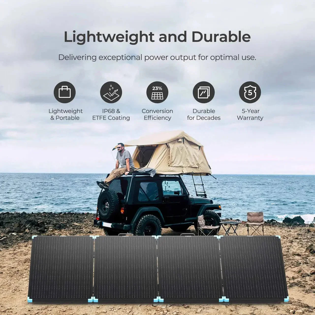 Solar Suitcase 220W Lightweight Portable Solar Panel - Energize Trek