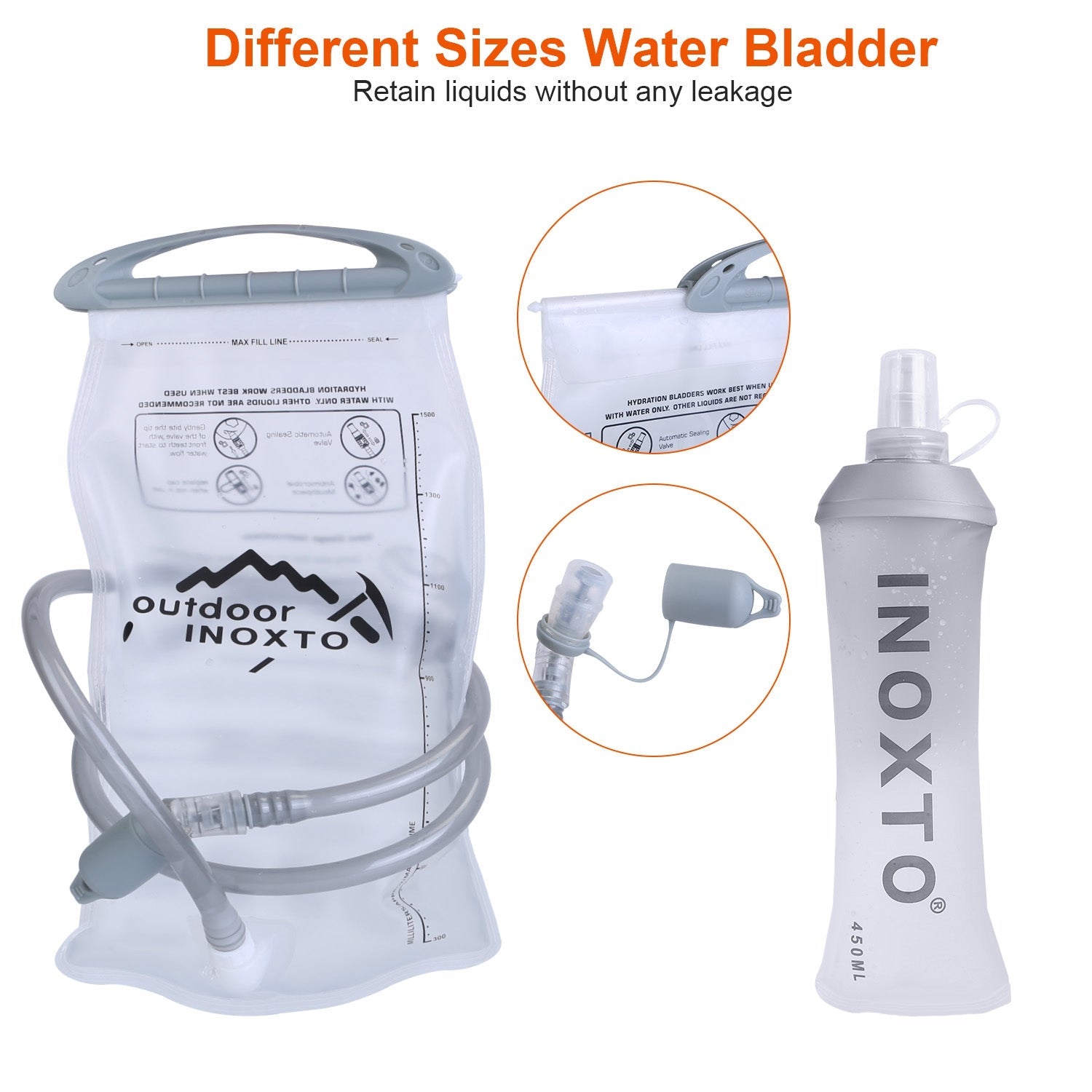 Sport Hydration Vest Running Backpack with 15oz 50oz Water Bladder Adjustable Strap Storage Bag for Trail Running Marathon Race Hiking - Energize Trek