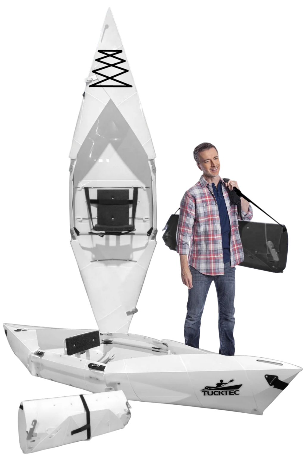 Summer Sale! Tucktec Pro Folding Kayak | Hard-Shell | 2-minute Set-up | Foldable, Portable Kayak - Energize Trek