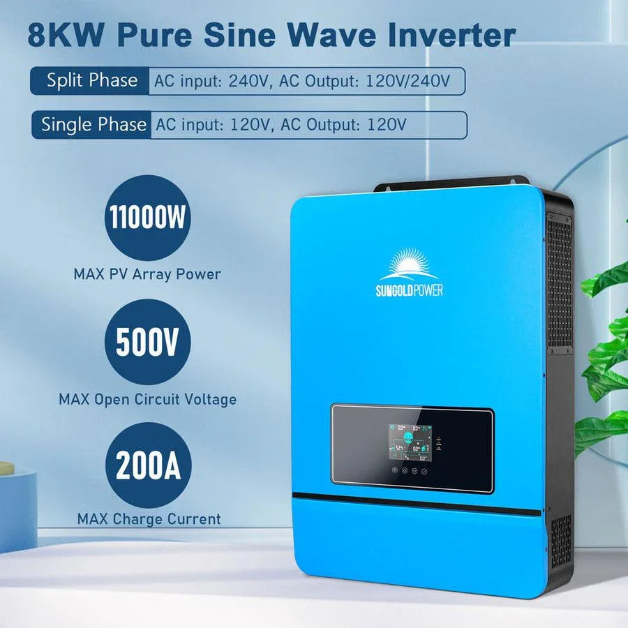 Sungold Power 8KW 48V Split Phase Solar Inverter - Energize Trek