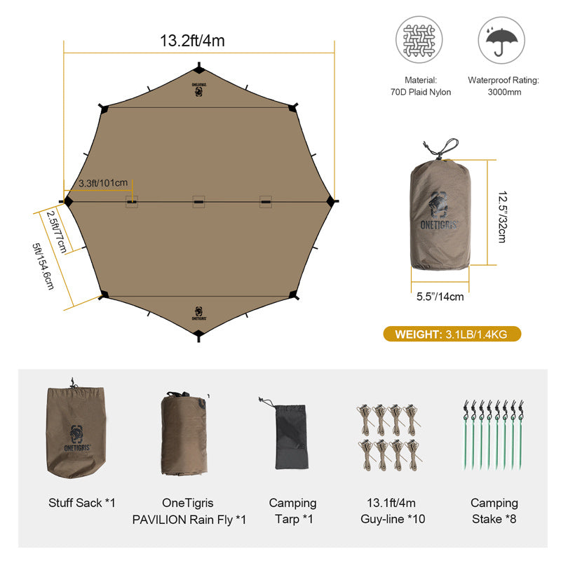 Sunscreen Waterproof Camping Barbecue Leisure Awning - Energize Trek