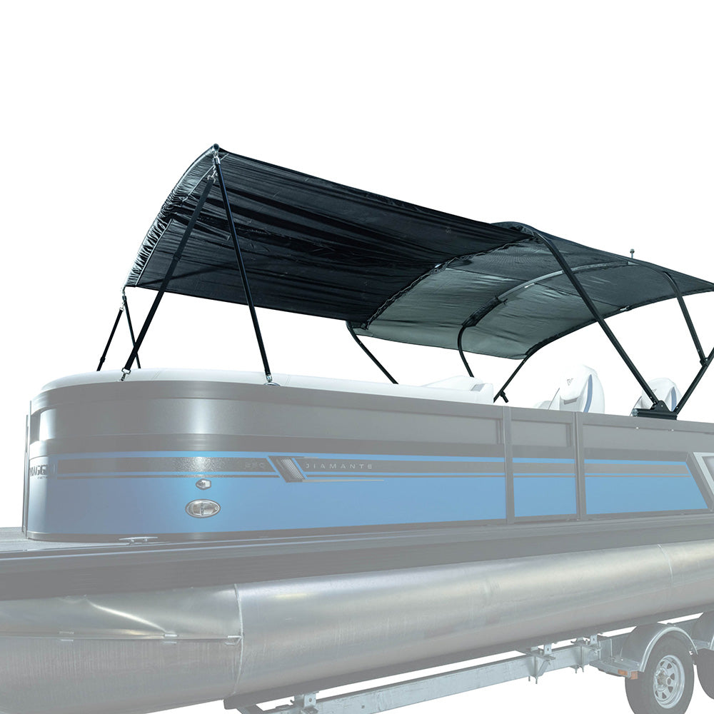 SureShade Bimini Extension fPower Bimini 7 Chrome Hardware wBlack Canvas 2022002186