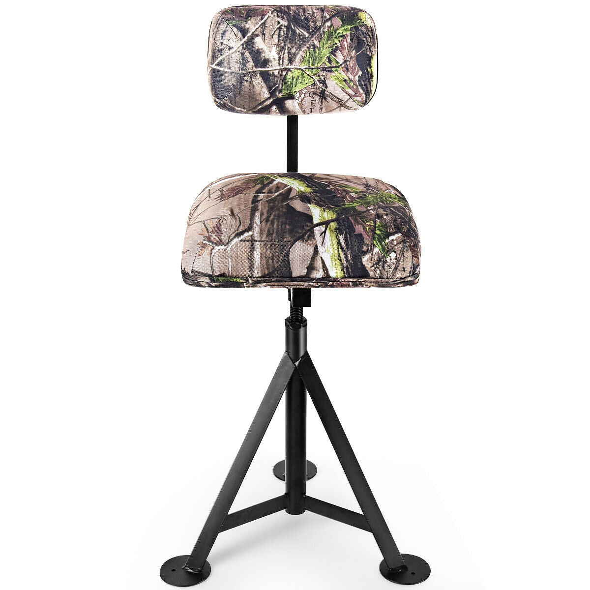 Swivel Hunting Chair Tripod Blind Stool with Detachable Backrest - Energize Trek