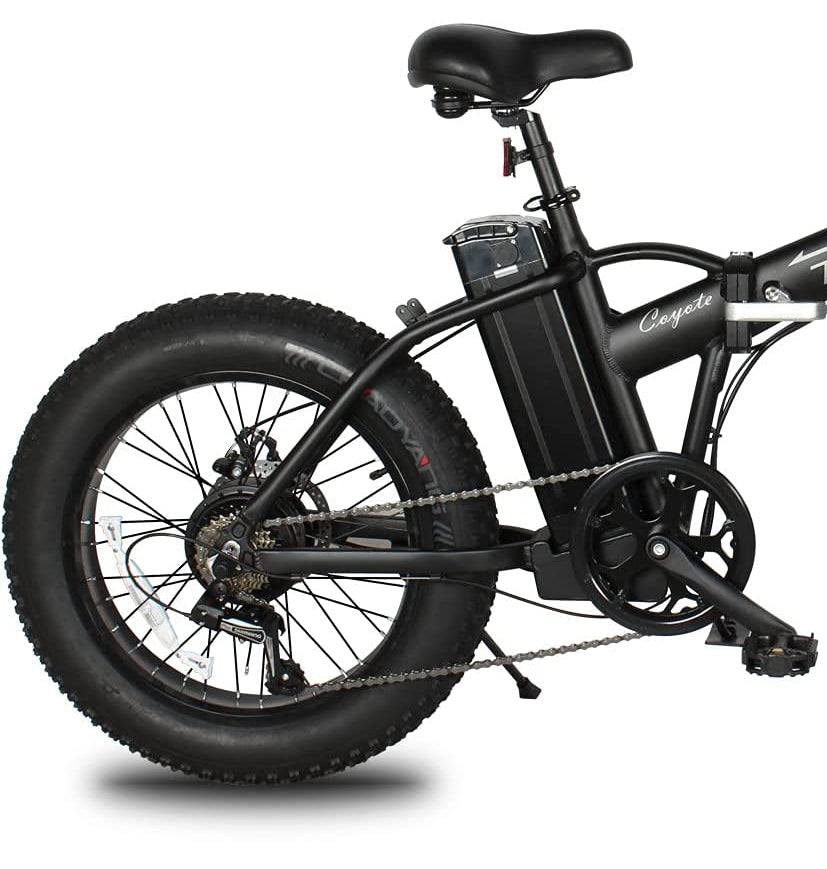 TRACER 20" Aluminum Folding Bike, Size 11 " with Disc Brake F& R& LED Headlight , Alloy one piece black Wheels, Motor: 500W with/ Speed Sensor, Battery : 48V.10 AH, - Energize Trek