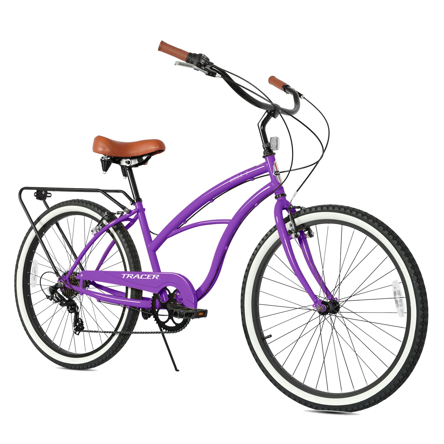 TRACER 26” Beach Cruiser Shimano TY300 7- Speed, Steel Frame, Color : Green - Energize Trek