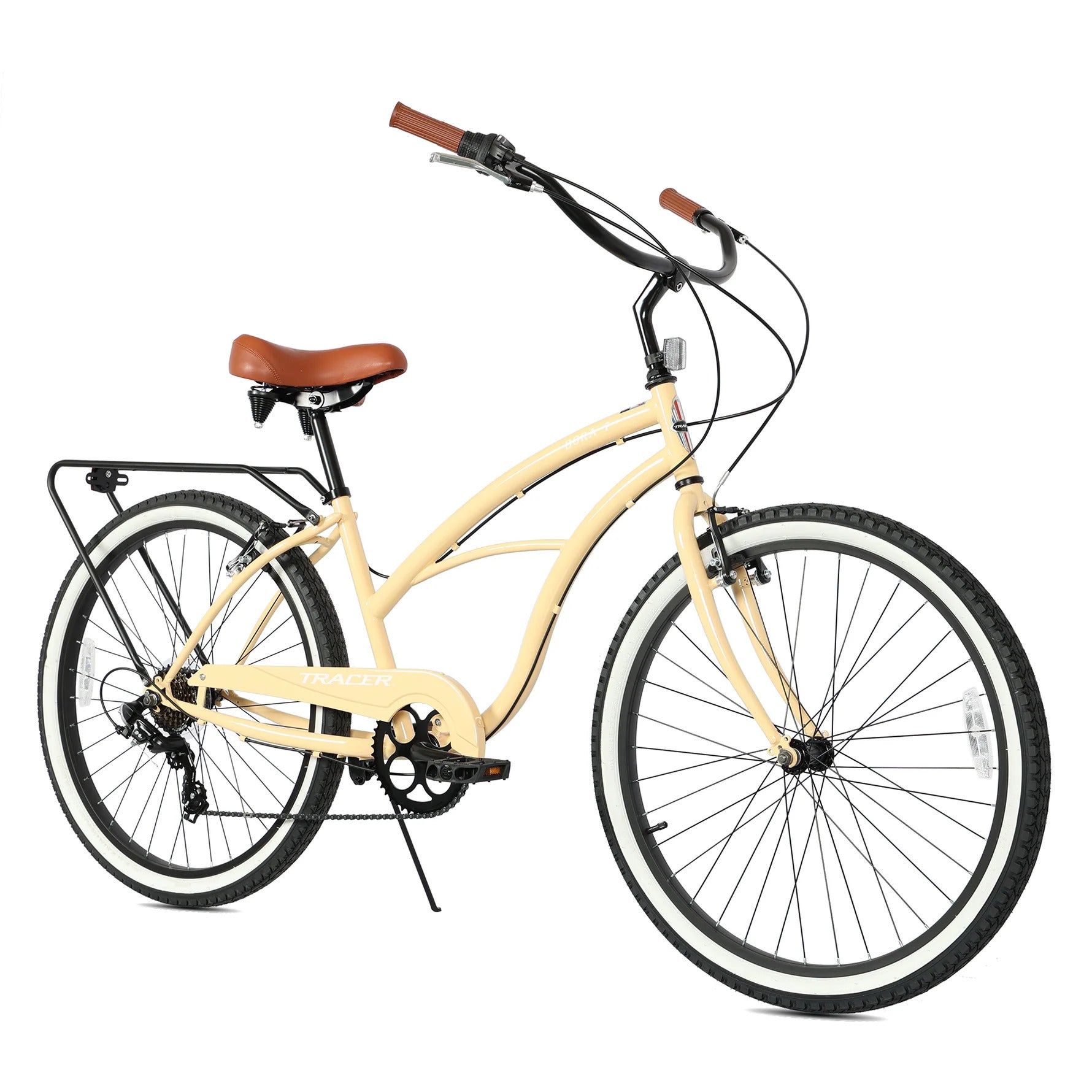 TRACER 26” Beach Cruiser Shimano TY300 7- Speed, Steel Frame, Color : Green - Energize Trek