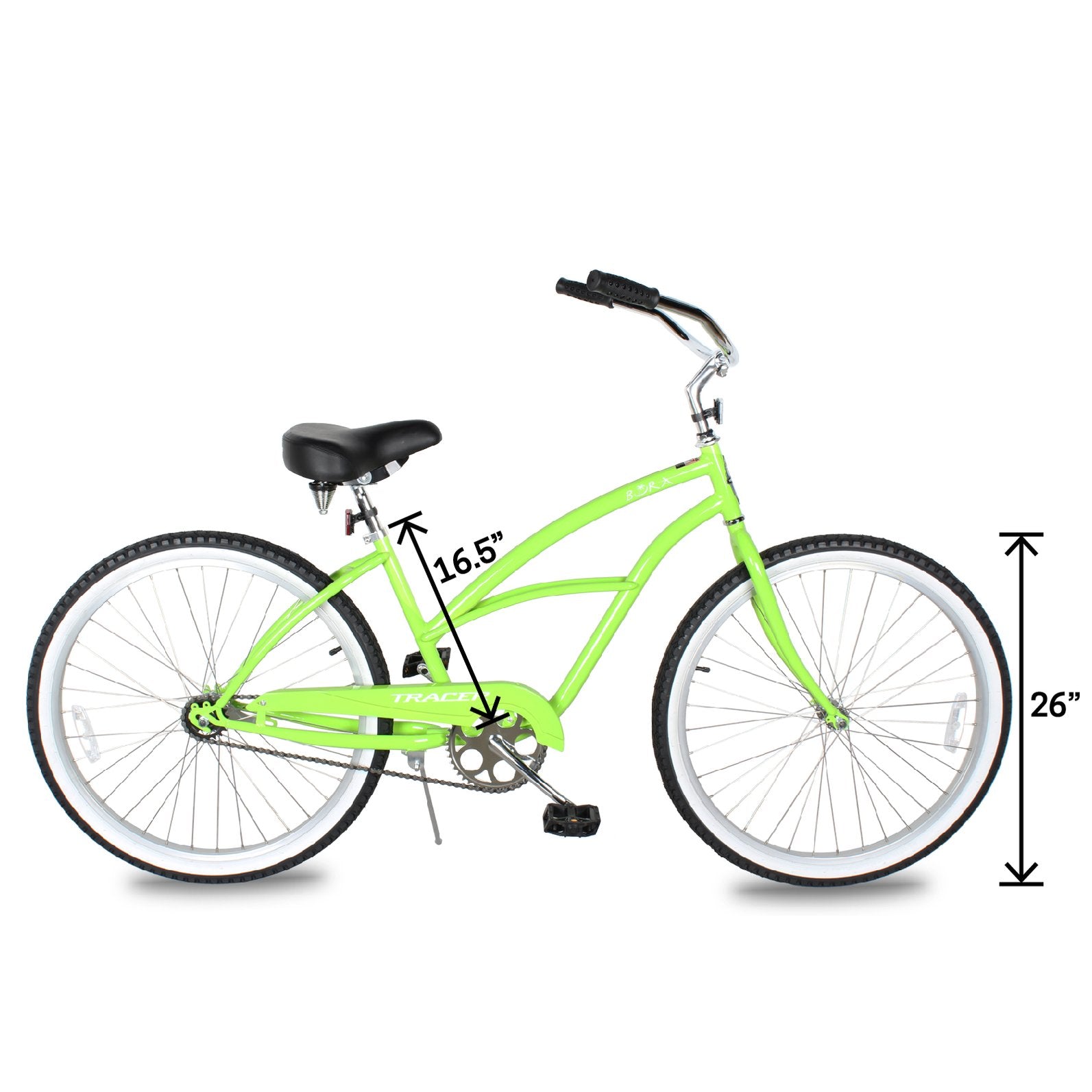 TRACER 26' Female Beach Cruiser Coaster Brake Single-Sp Color: Black - Energize Trek