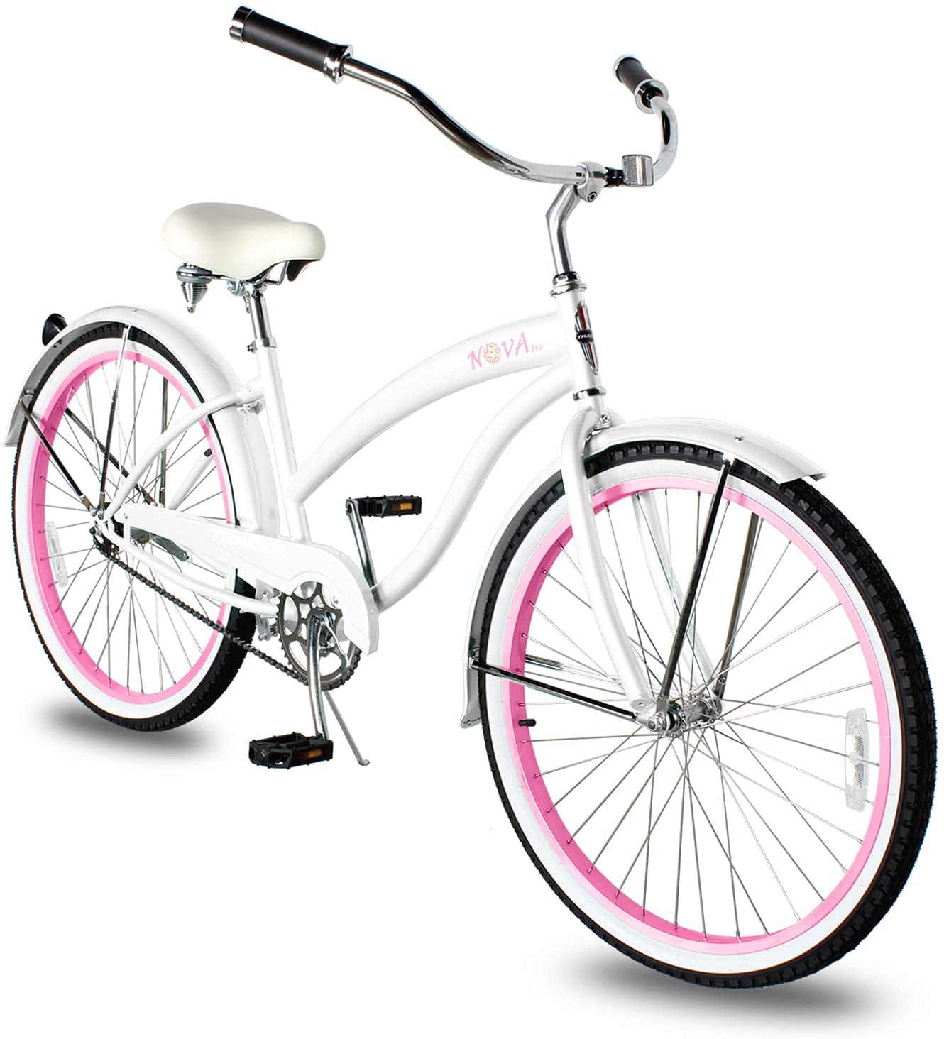 TRACER 26' Female Beach Cruiser Color: Black / Pink - Energize Trek