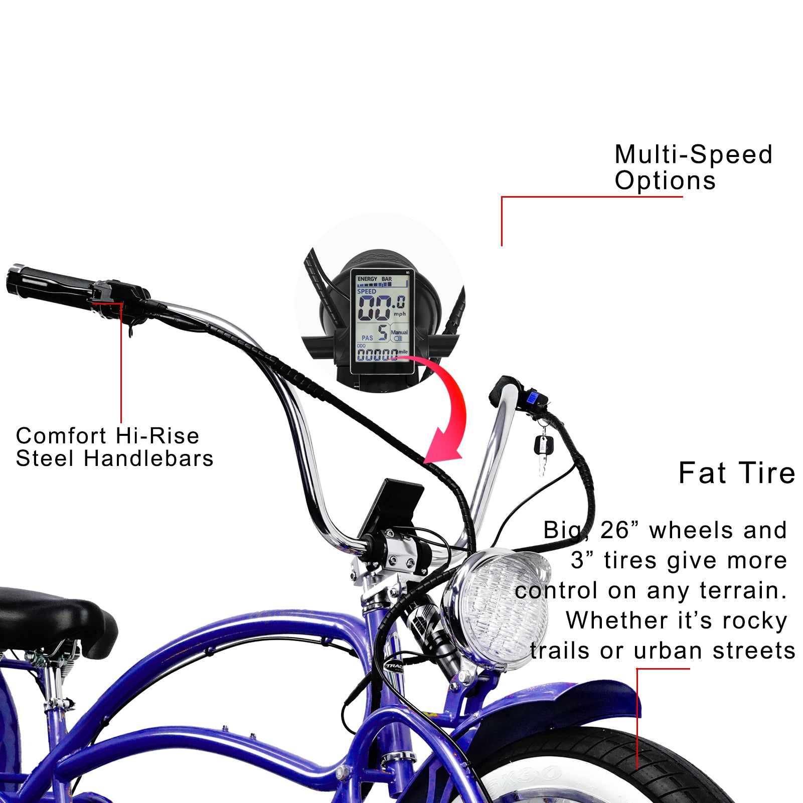 TRACER 26"Stretch E-BIKE 800W 48V - Energize Trek