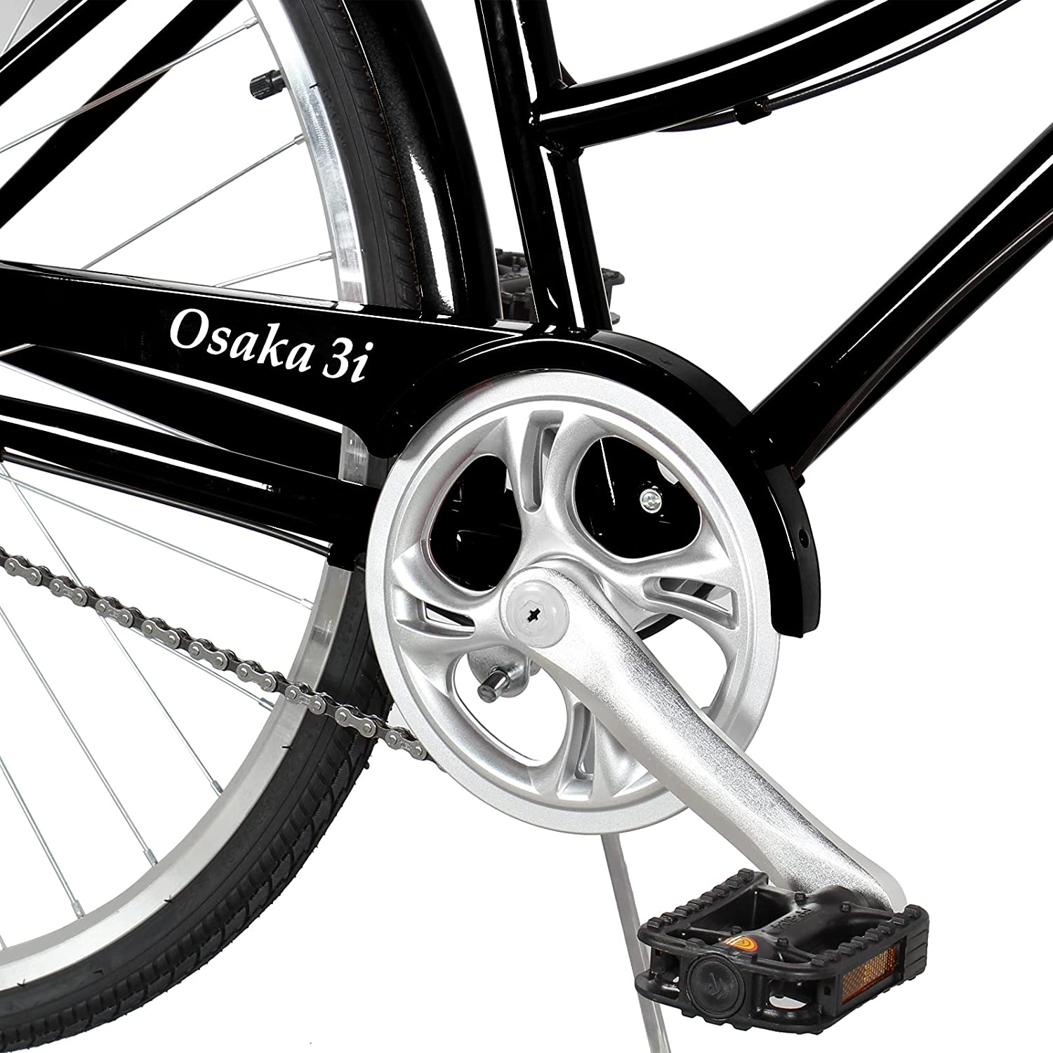 TRACER Female 700C City Bike Hi-Ten Steel Frame48cm Shimano NEXUS3R40 3-Speed Free wheel Hub, Alloy Rims Black Tire with Back Rack - Energize Trek