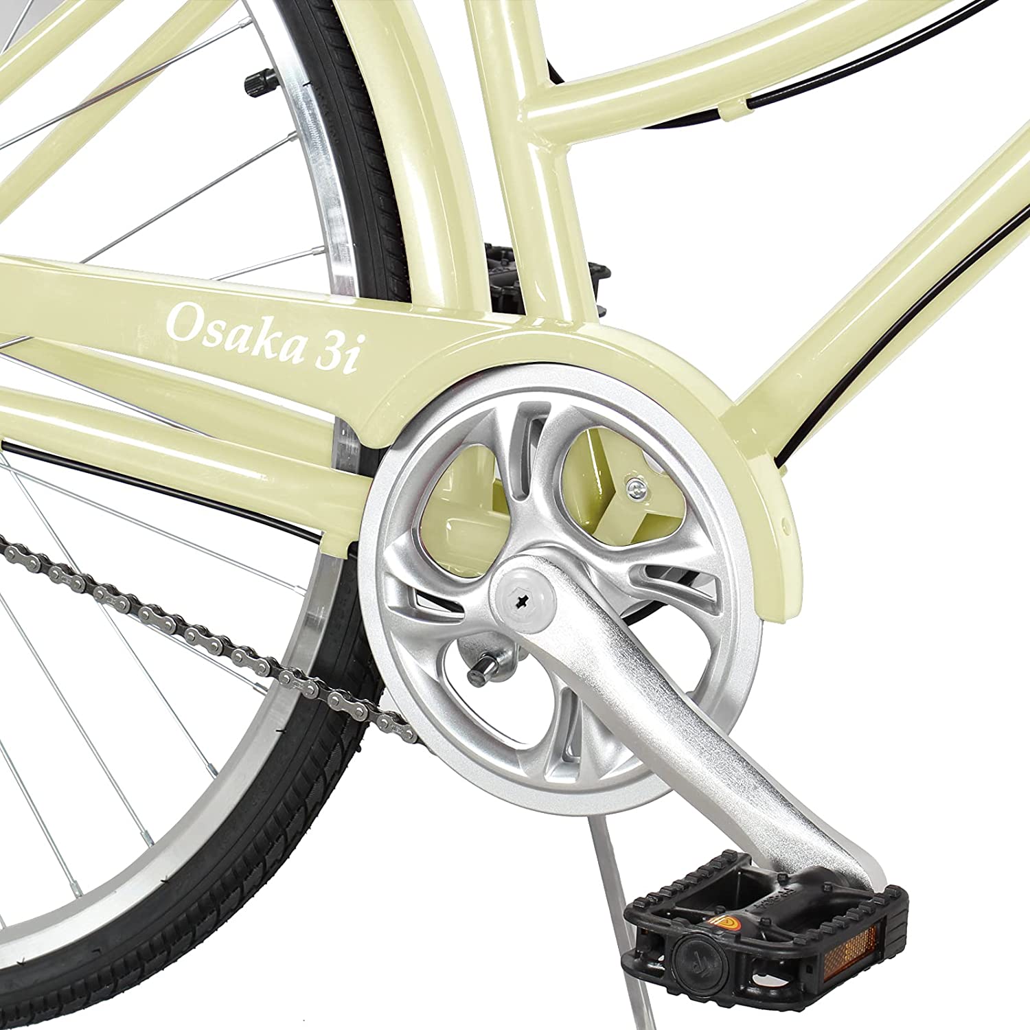 TRACER Female 700C City Bike Hi-Ten Steel Frame48cm Shimano NEXUS3R40 3-Speed Free wheel Hub, Alloy Rims Black Tire with Back Rack - Energize Trek