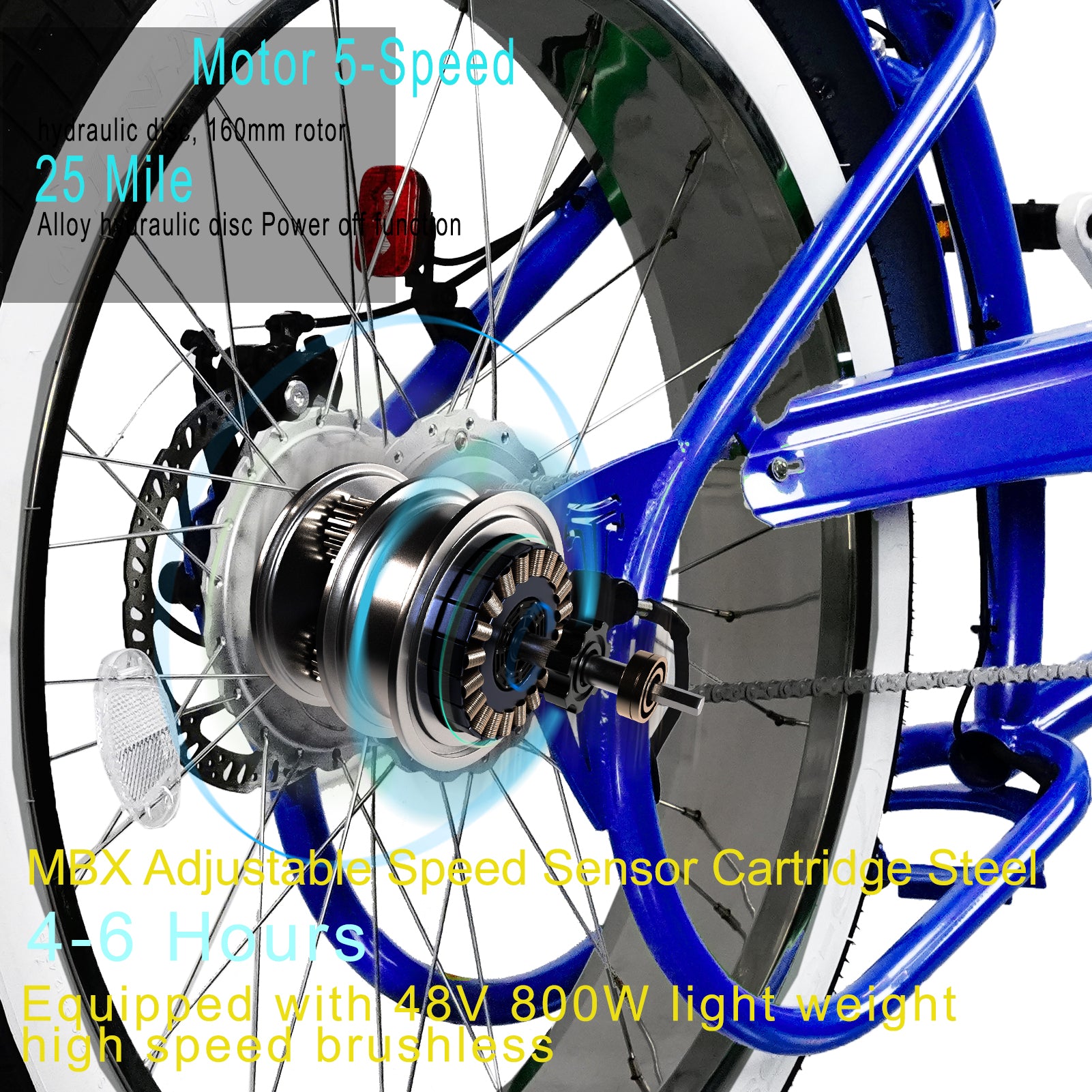 TRACER TWENTY 5 DS 26" Stretch E-BIKE 800W 48V Dual Spring Suspension Fork - Energize Trek