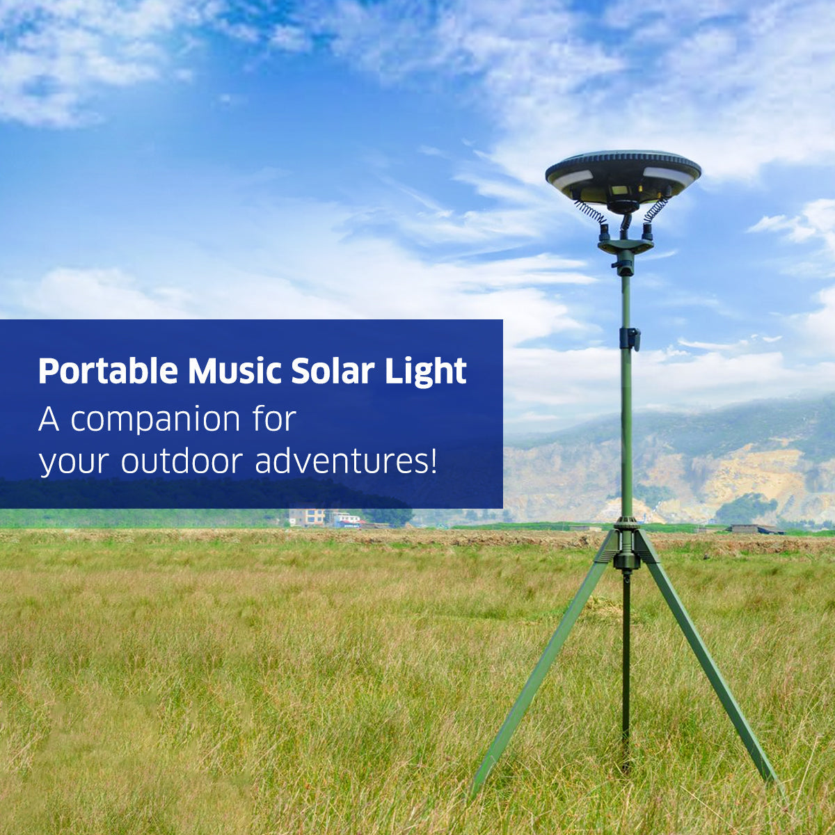 TRU De-LIGHT | Multipurpose Singing Music Solar LED Light | Garden, Camping Portable Light, Strong Bluetooth Speaker | Main Light + 3 Independent Detachable Multi Mode Lights - Energize Trek
