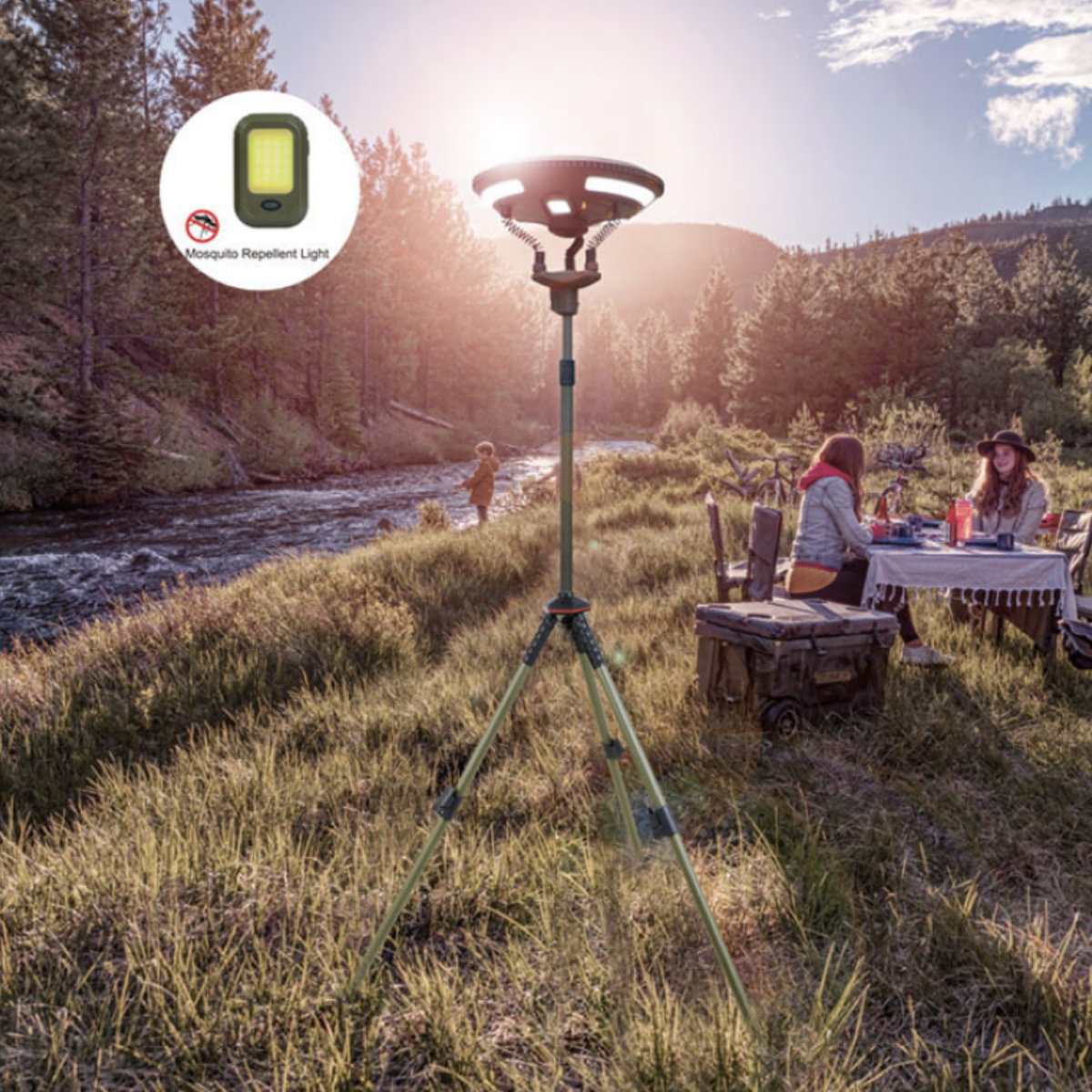 TRU De-LIGHT | Multipurpose Singing Music Solar LED Light | Garden, Camping Portable Light, Strong Bluetooth Speaker | Main Light + 3 Independent Detachable Multi Mode Lights - Energize Trek