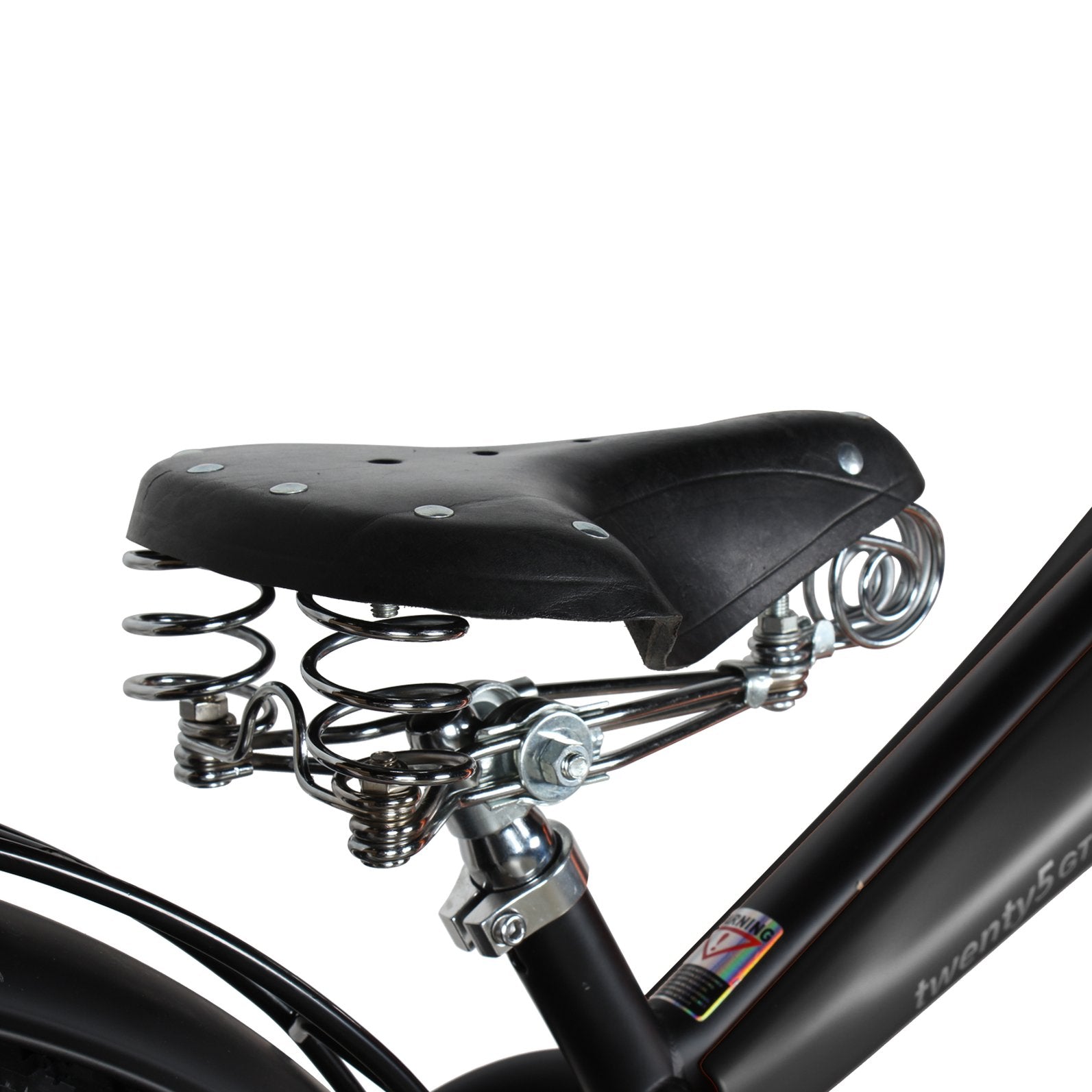 Tracer Twenty5 GT 26" Chopper Stretch Cruiser E-Bike Steel Frame Triple Tree Fork Disc Brake Motor 5-Speed Hi-Rise HANDLEBAR Alloy Polishing FAT Rims Front 3" Rear 4" 26x3.0 White Wall Tires Motor