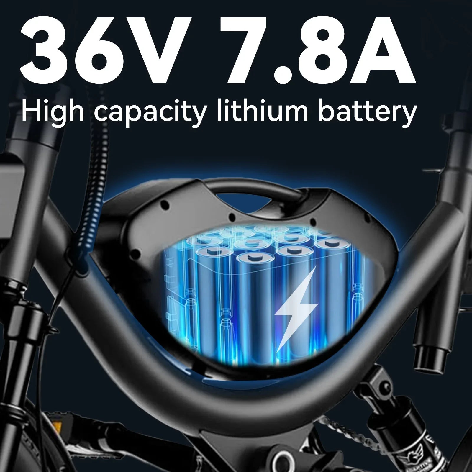 Terrosor 715W Peak Folding Electric Bicycle - Max Speed 50km/h - Energize Trek