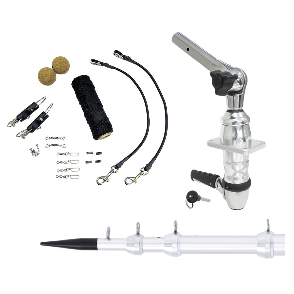 Tigress XD Top Mount System 15 Silver Outriggers Elite Rigging Kit 88824