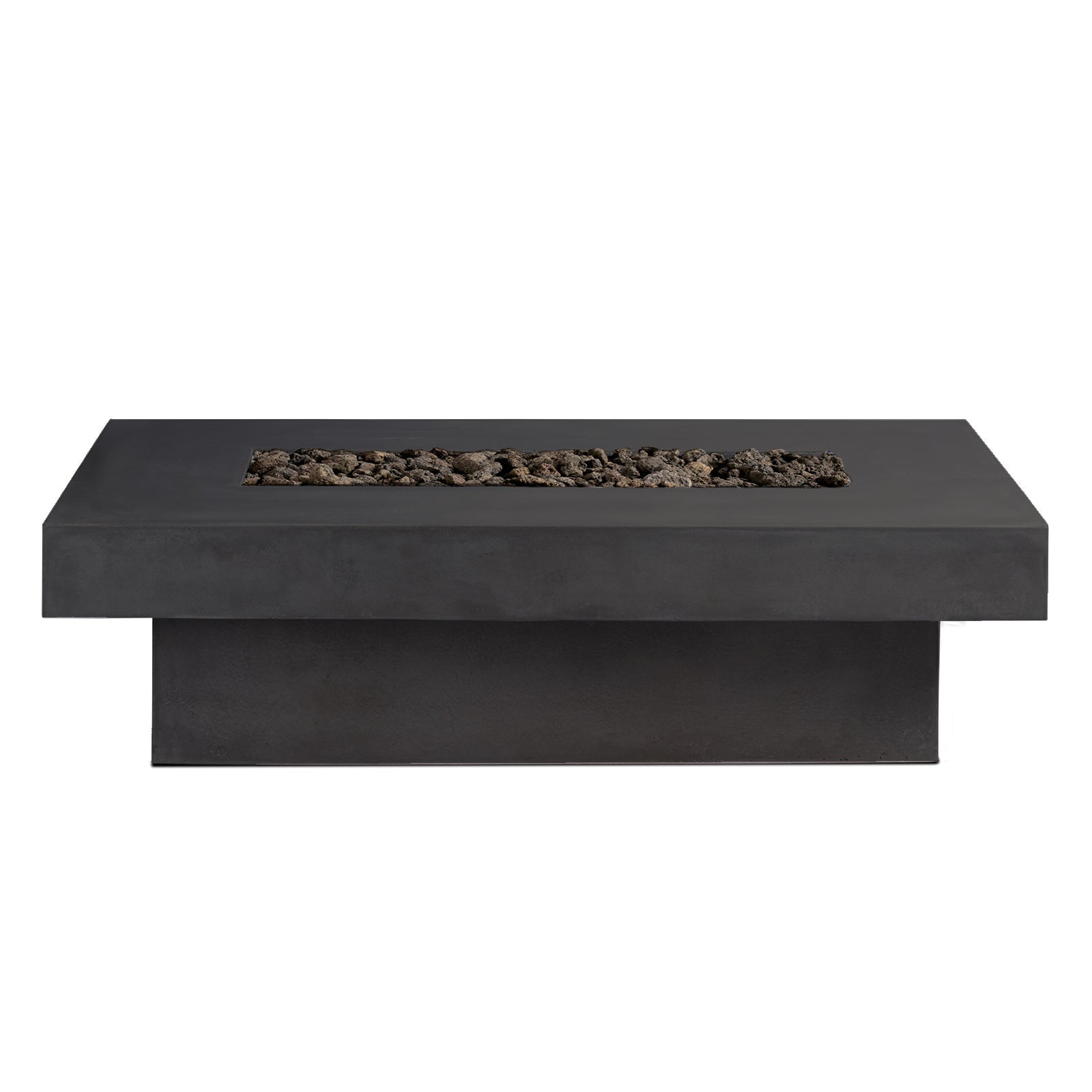 Toplina - Rectangular Concrete Fire Pit Table - Energize Trek