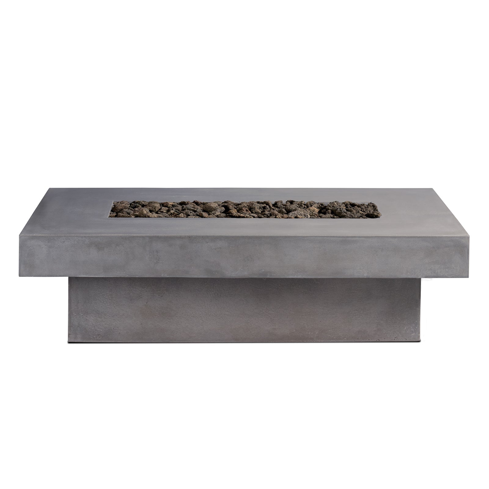 Toplina - Rectangular Concrete Fire Pit Table - Energize Trek