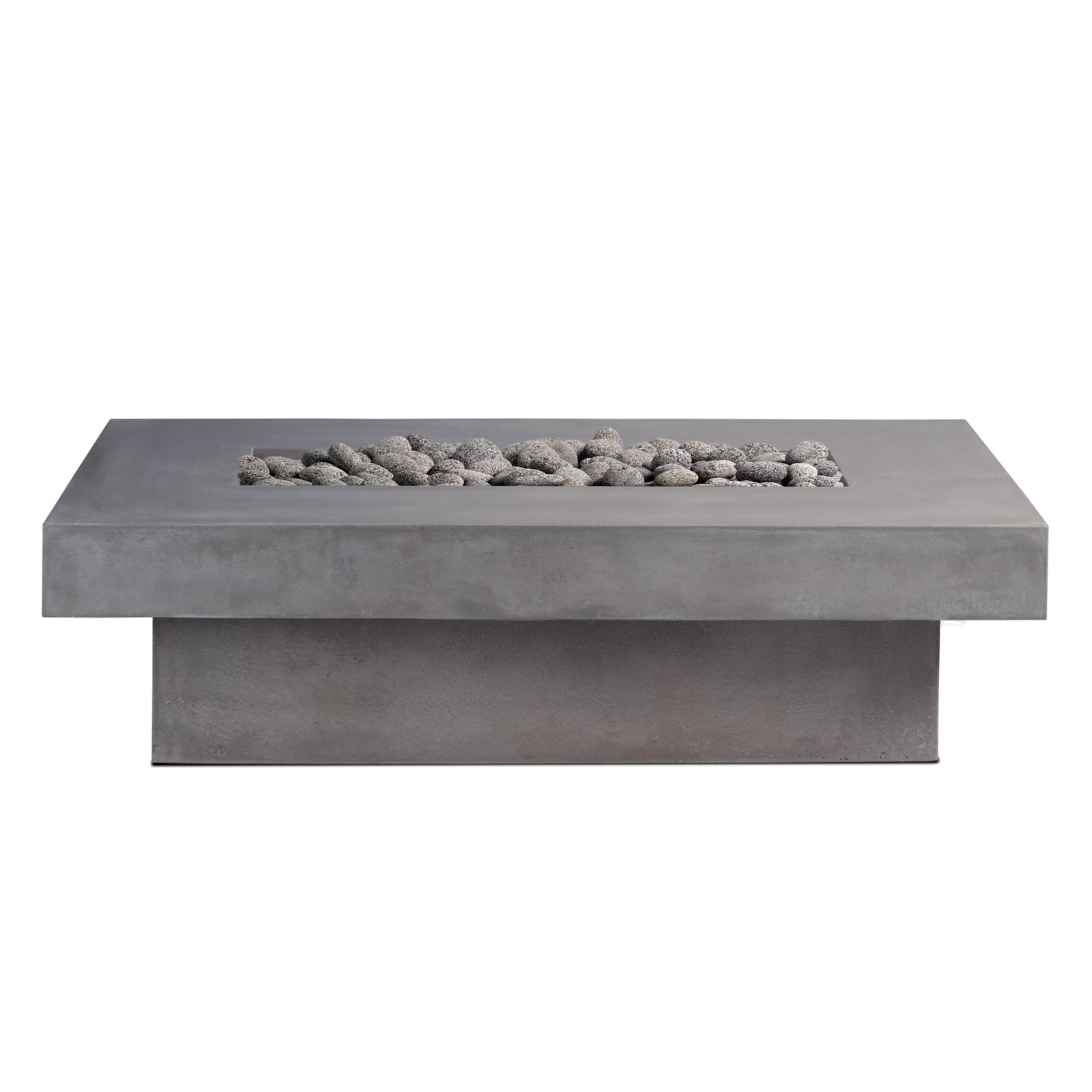 Toplina - Rectangular Concrete Fire Pit Table - Energize Trek
