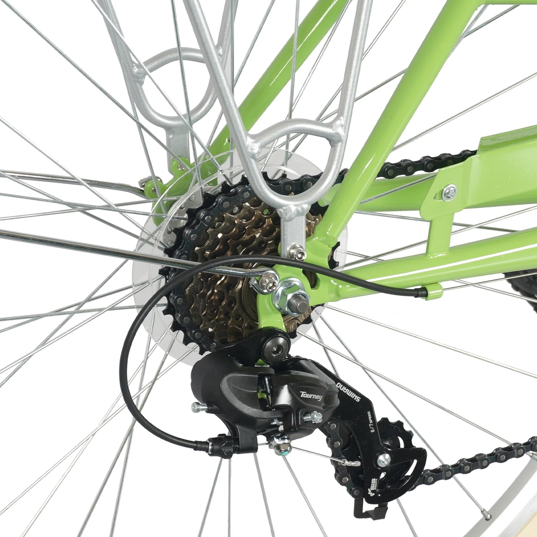 Tracer 700C Kelly 7 City Bikes Shimano 7-Speed Alloy Rims Alooy Handlebars 700x35C Tires Alloy Rear Rack - Energize Trek