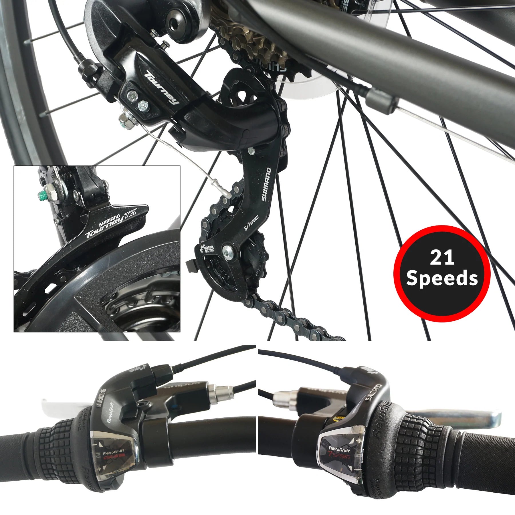 Tracer Braver 700C Hybrid Bikes Alloy Frame Sizes-450mm Shimano 21-Spees V-Brake - Energize Trek