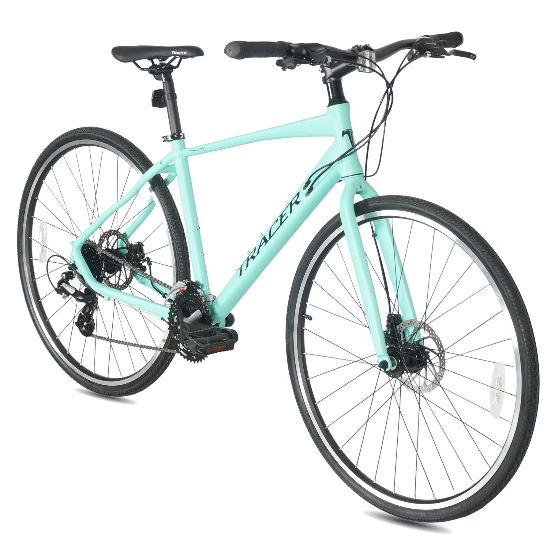 Tracer Bravery 700C Hybrid Bikes 24-Spees Alloy Frame-450mm Alloy Fork Disc Brake Shimano Altus RD-M310 8-Speed - Energize Trek