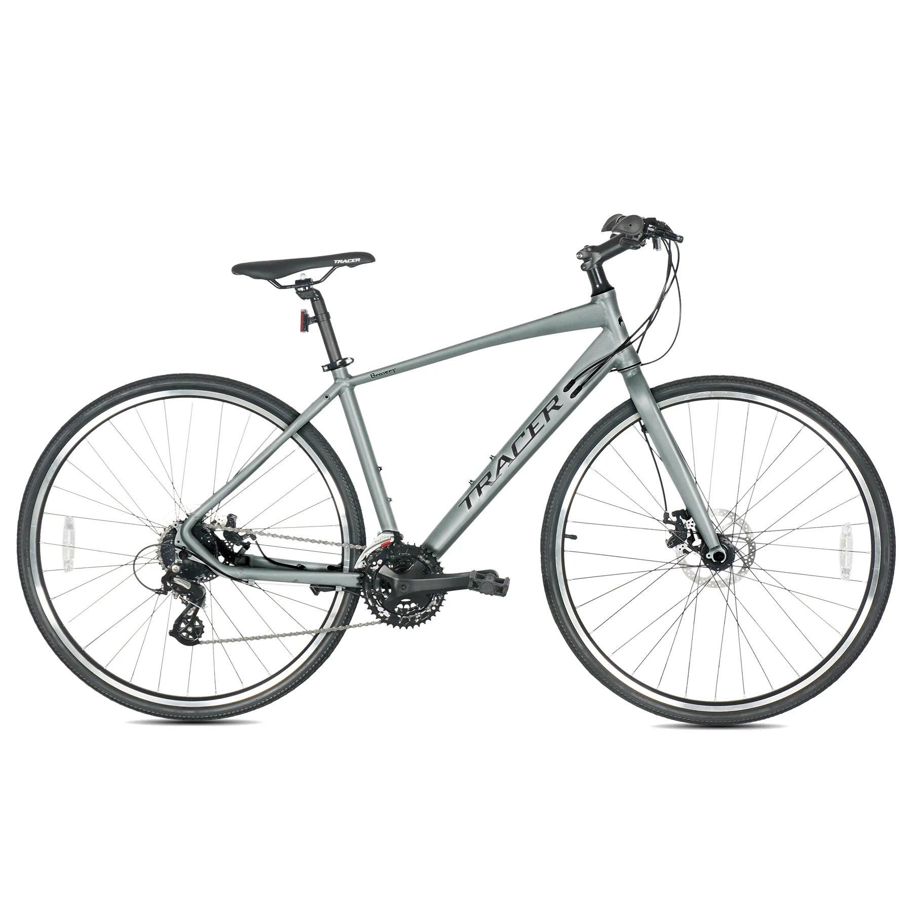 Tracer Bravery 700C Hybrid Bikes 24-Spees Alloy Frame-450mm Alloy Fork Disc Brake Shimano Altus RD-M310 8-Speed - Energize Trek