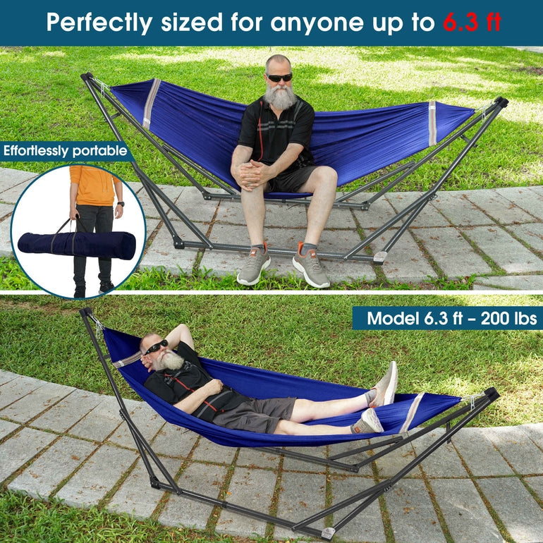 Tranquillo Original Collapsible Hammock with Stand for Ultimate Relaxation - Energize Trek