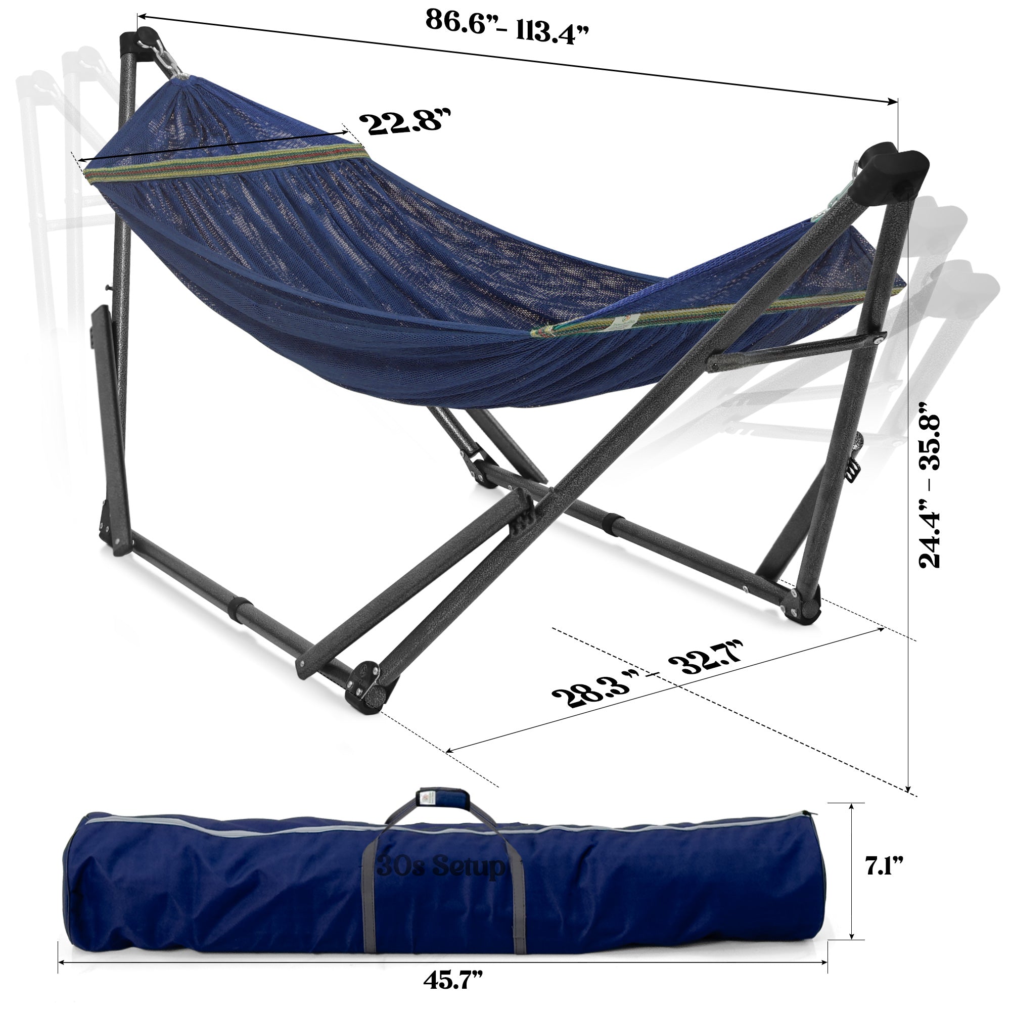 Tranquillo Uniki Collapsible Hammock Stand for Ultimate Relaxation - Energize Trek