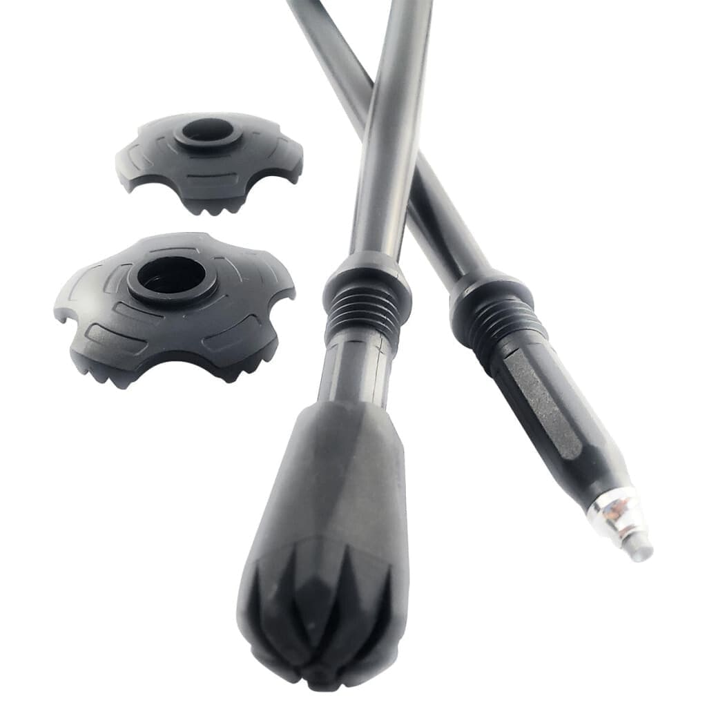 Travel Folding Walking & Hiking Poles - 13.5 in with Rubber Feet, Baskets, and Bag - Available in 3 Sizes and Choice of Grips - Energize Trek