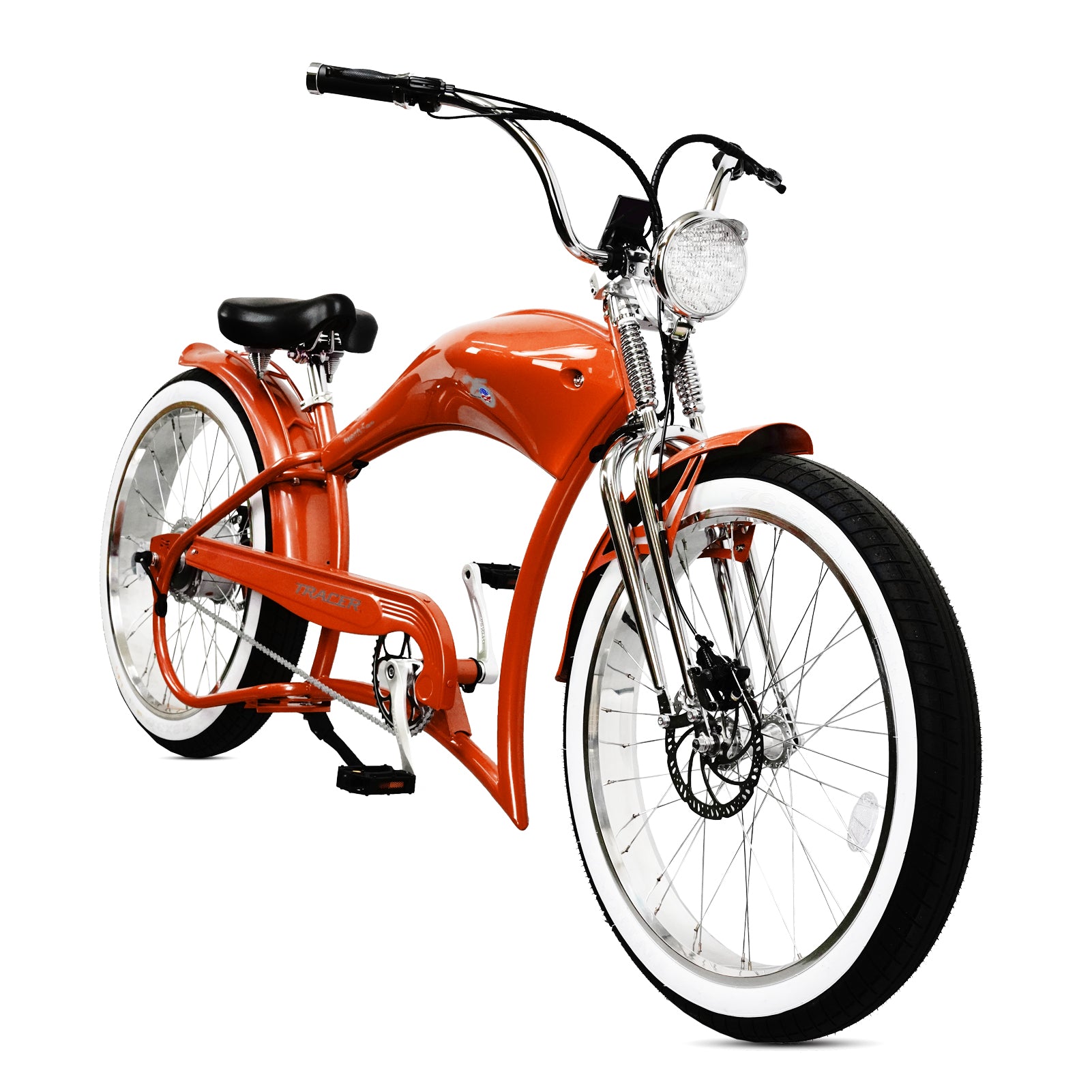 TRACER TWENTY 5 DS 26" Stretch E-BIKE 800W 48V Dual Spring Suspension Fork