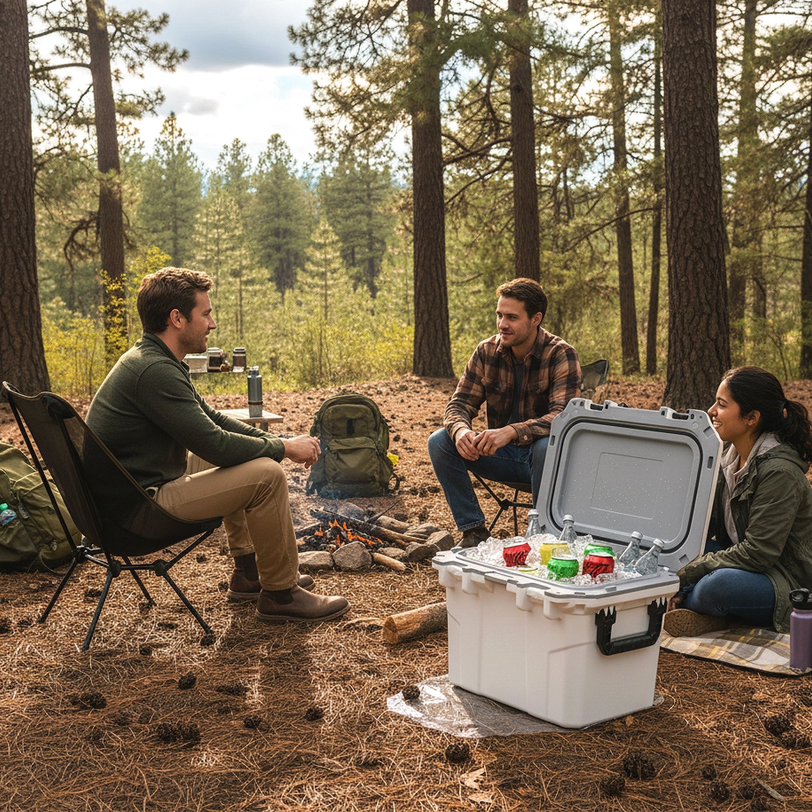 Ultra-Light Injection Molded Cooler 53 QT Hard Ice Chest - Energize Trek