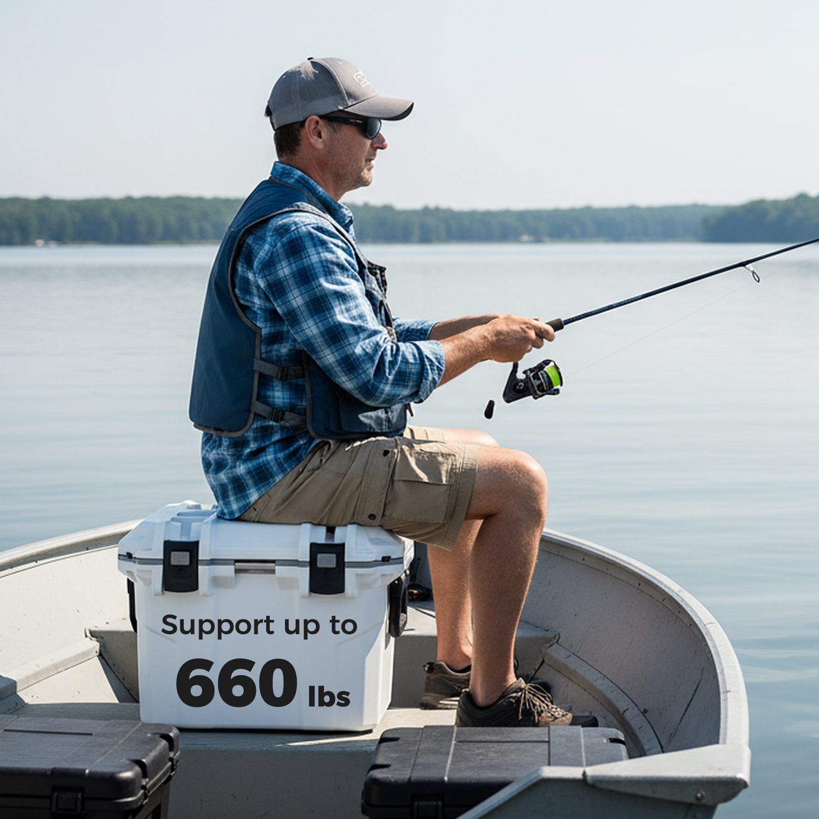 Ultra-Light Injection Molded Cooler 53 QT Hard Ice Chest - Energize Trek