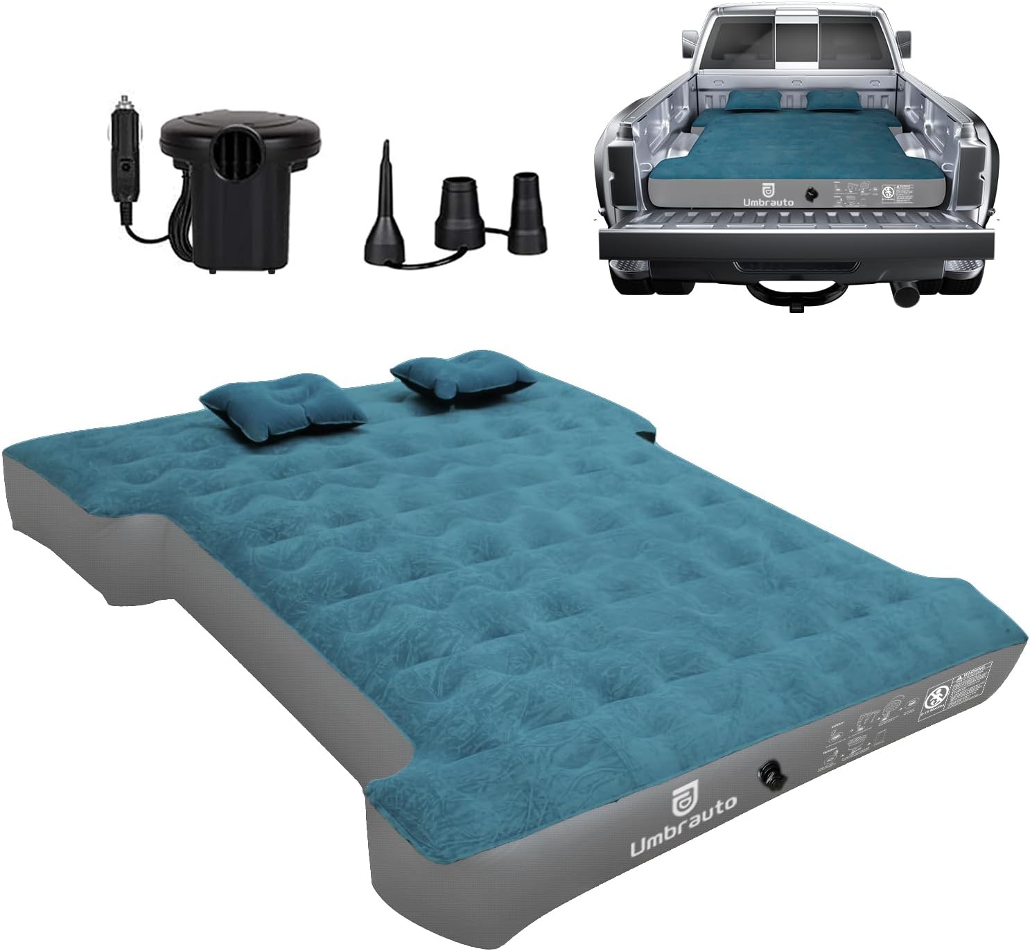 Umbrauto 5.5-5.8 FT Short Truck Bed Air Mattress 1.0 ,Teal - Energize Trek