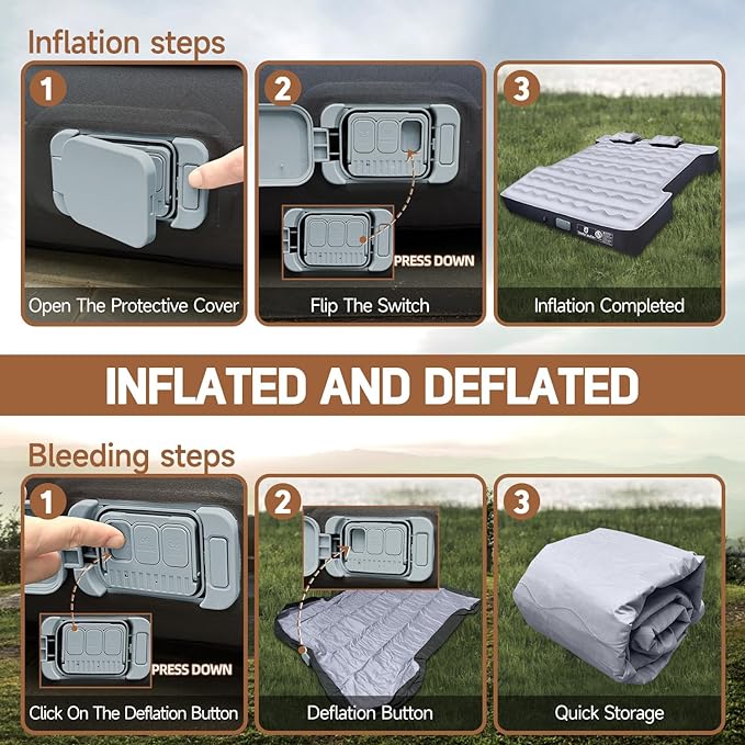 Umbrauto 5.5-6.5ft Built-in Pump Truck Bed Air Mattress 3.0 - Energize Trek