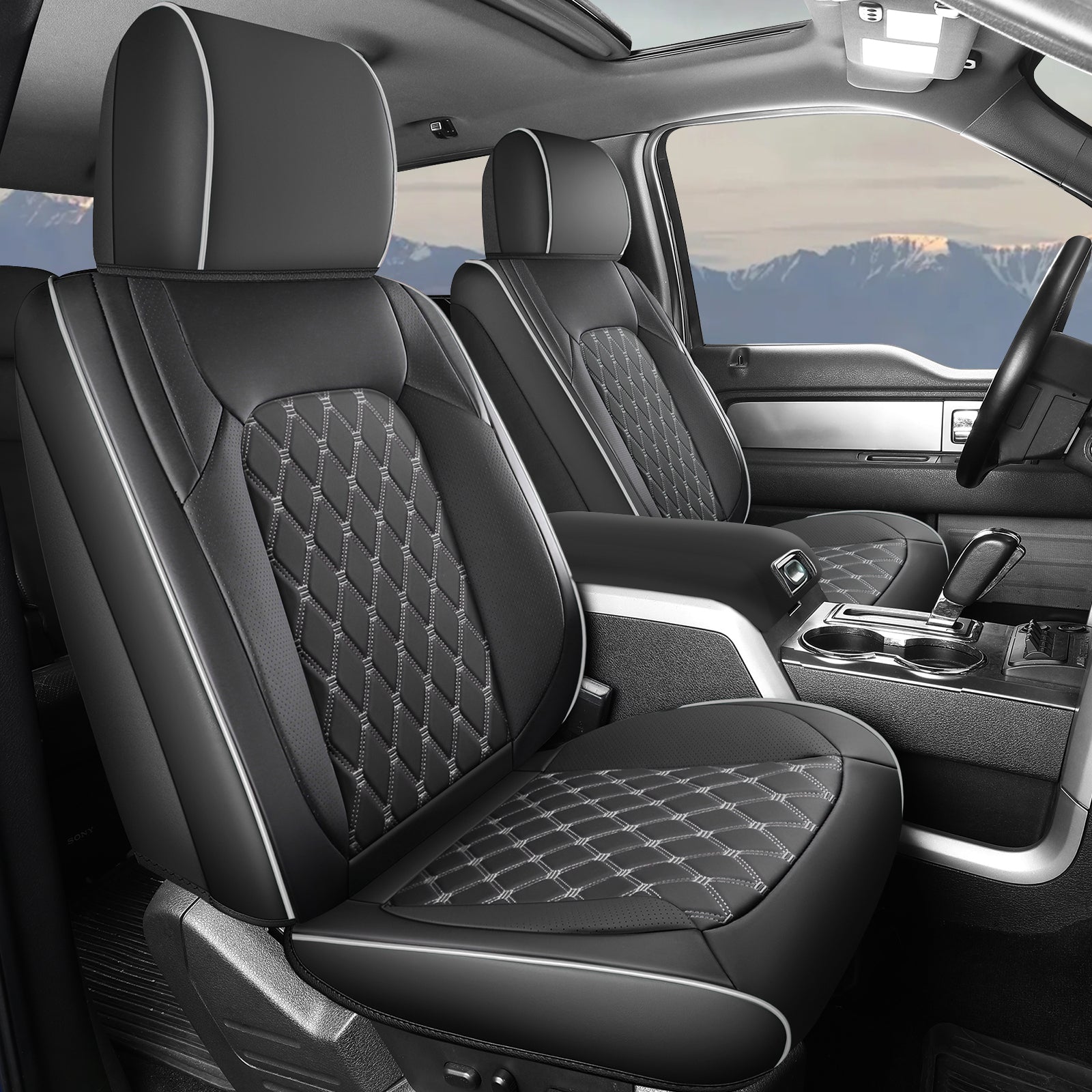 Umbrauto Truck Seat Cover Fit for Silverado and Sierra,Gray - Energize Trek