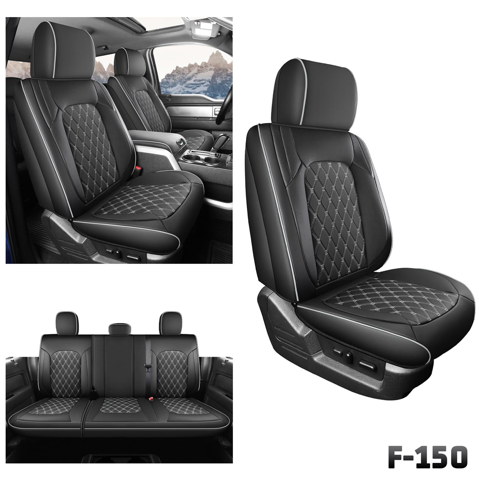 Umbrauto Truck Seat Cover for Ford-150 Series,Grey - Energize Trek