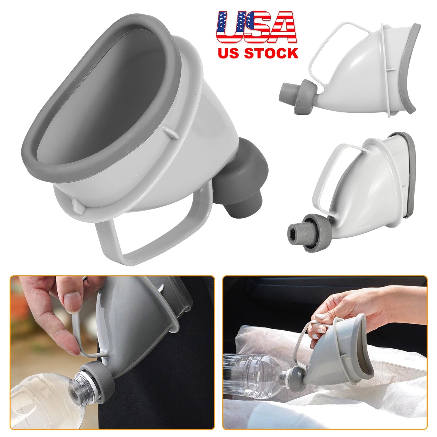 Unisex Potty Pee Funnel Adult Emergency Urinal Device Portable Male Female Toilet For Car Camping Travel Outdoor - Energize Trek