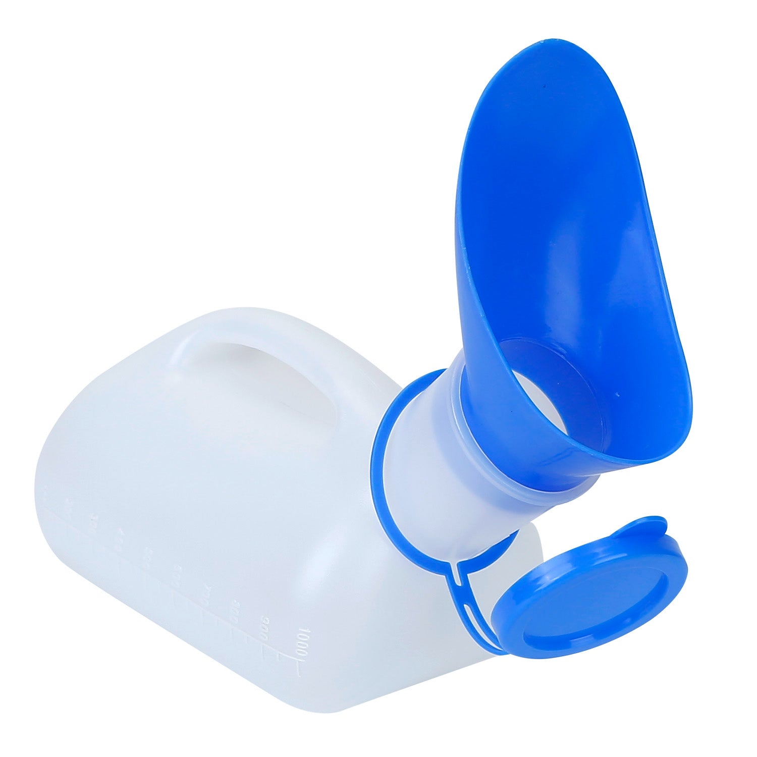 Unisex Potty Urinal Bottle 1000ML/33.8OZ Adult Emergency Urinal Device Portable Male Female Toilet w/ Lid Funnel For Car Camping Travel Hospital Outdo - Energize Trek