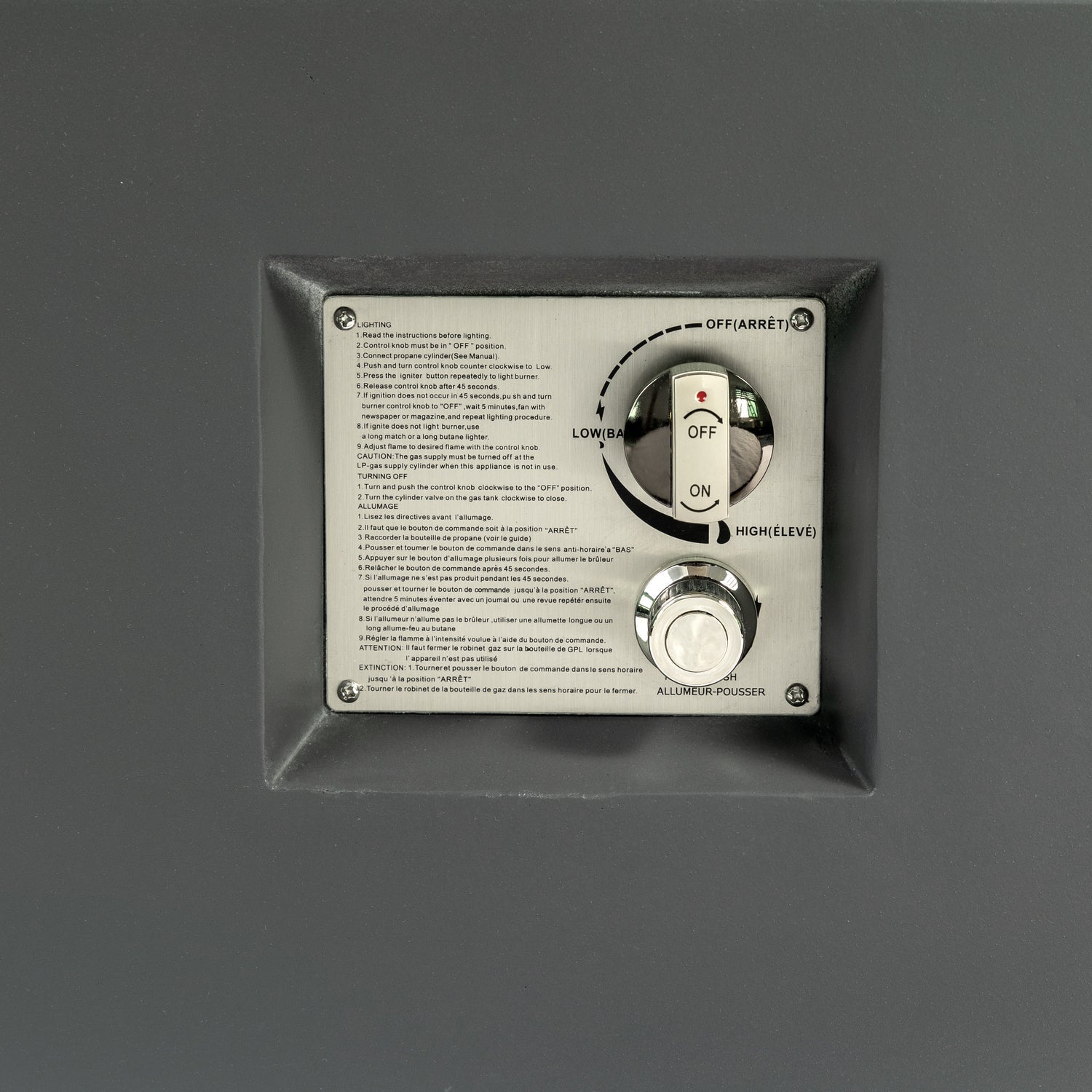 Volon Modern Rectangular Fire Pit Table in Light Gray - Energize Trek