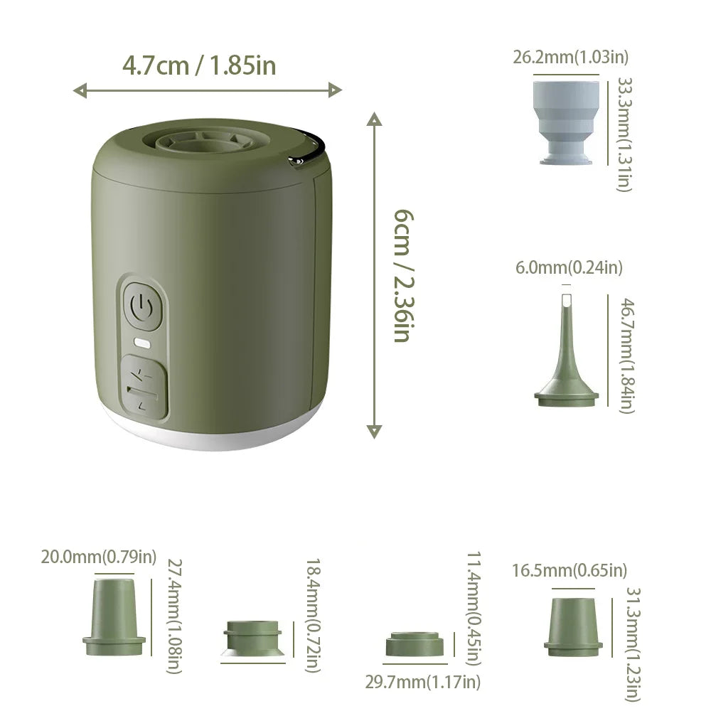 WESTTUNE Tiny Air Pump With Camping Lantern for Inflatable Mats - Energize Trek