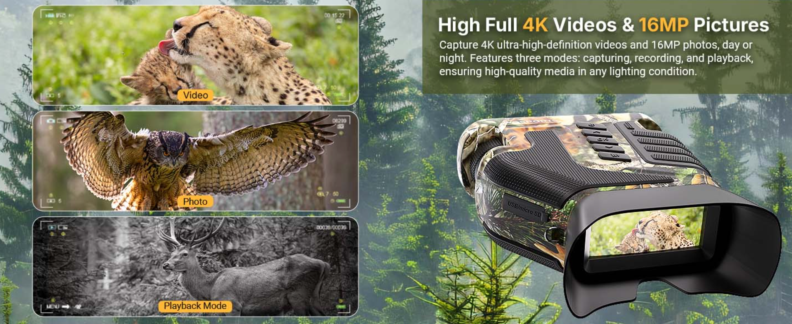 WOSPORTS NV400 Night Vision Binoculars - Energize Trek