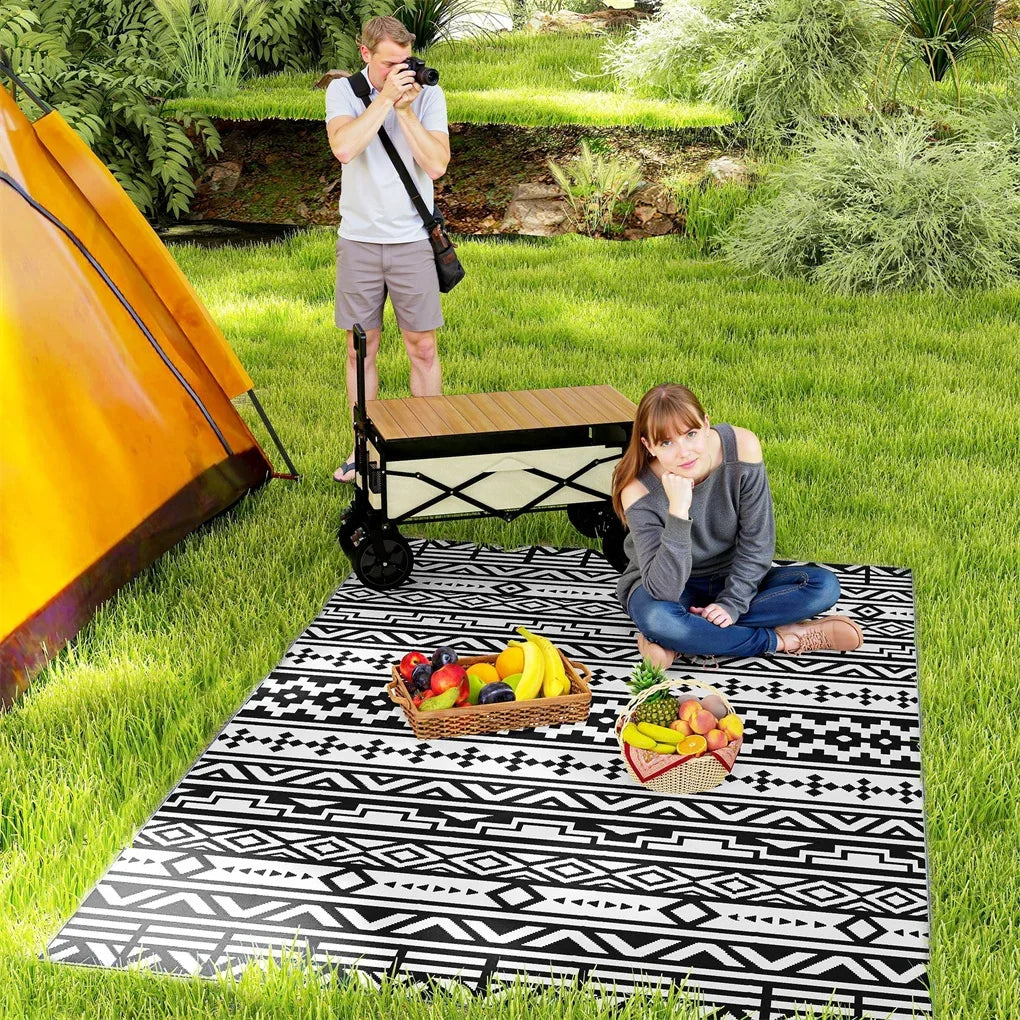Waterproof Outdoor Rug For Camping And Backyard Reversible Polypropylene Mat - Energize Trek