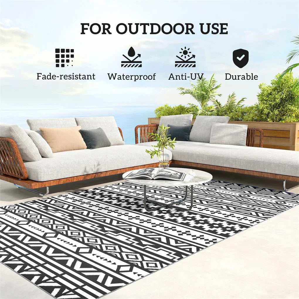 Waterproof Outdoor Rug For Camping And Backyard Reversible Polypropylene Mat - Energize Trek