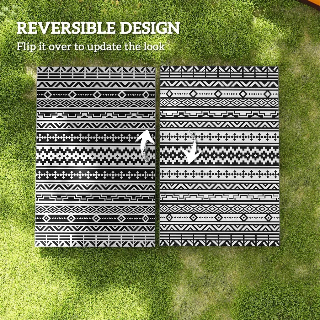 Waterproof Outdoor Rug For Camping And Backyard Reversible Polypropylene Mat - Energize Trek