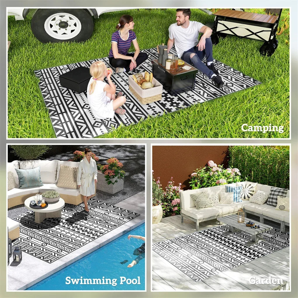 Waterproof Outdoor Rug For Camping And Backyard Reversible Polypropylene Mat - Energize Trek